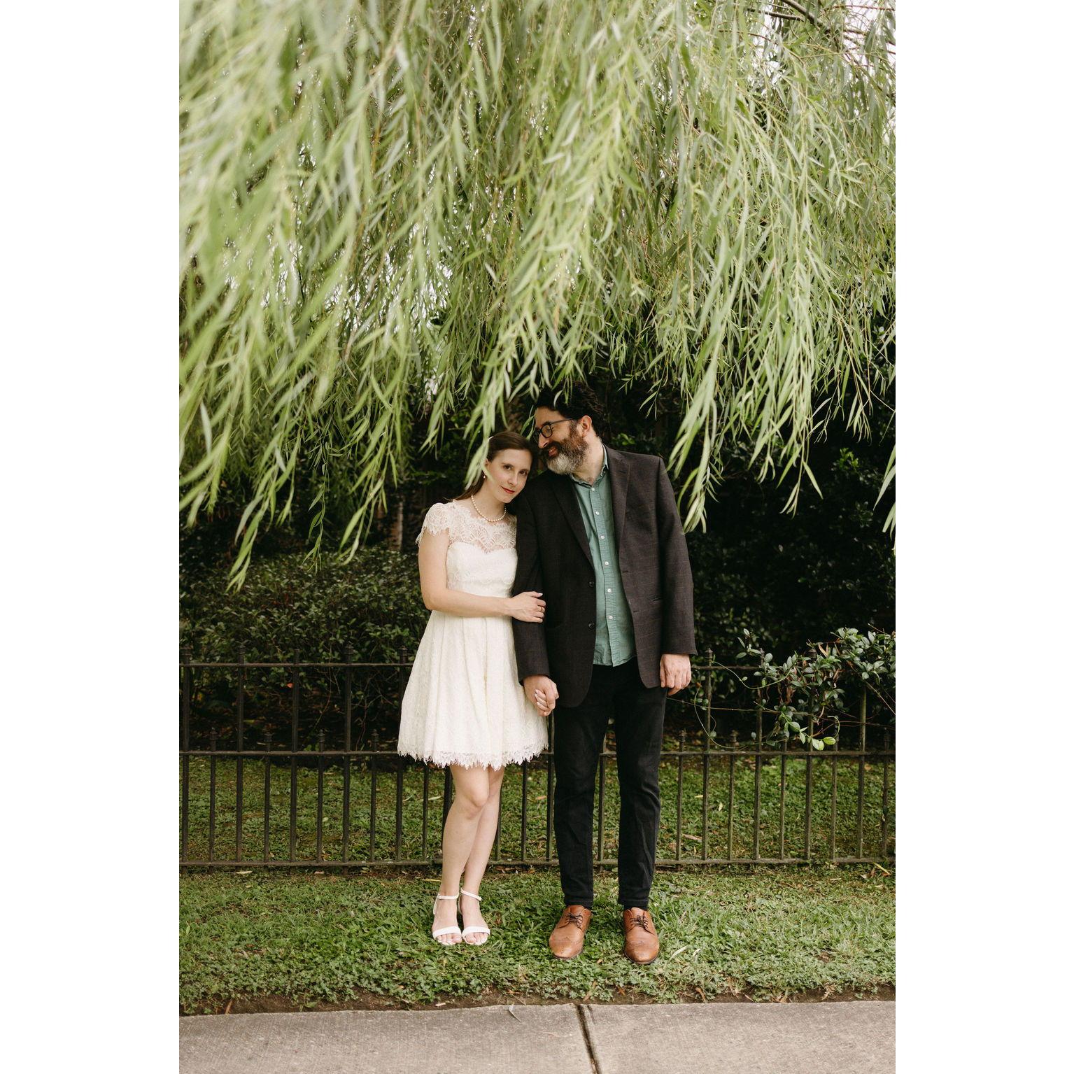 Engagement photo shoot at the historic Prytania Theatre in Uptown New Orleans.