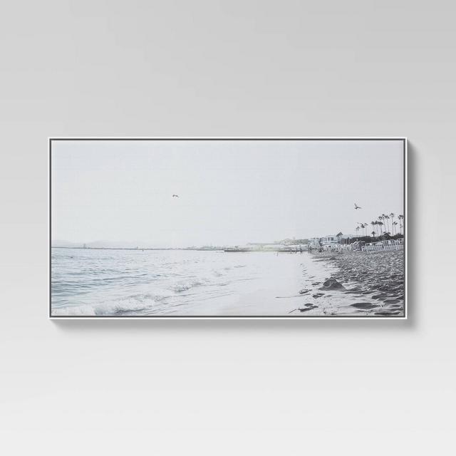 24" x 47" Beach Scene Framed Canvas - Threshold™