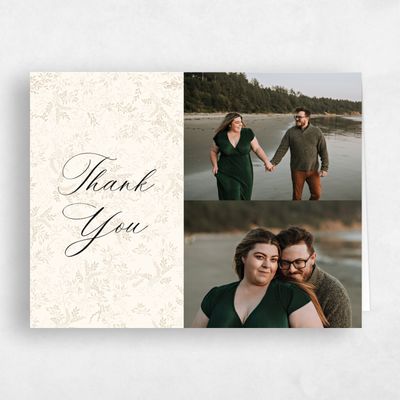 Cream, Beige Wedding Thank You - Emma Multiphoto