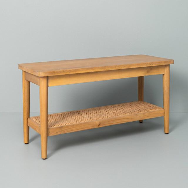 Wood & Cane Bench Natural - Hearth & Hand™ with Magnolia