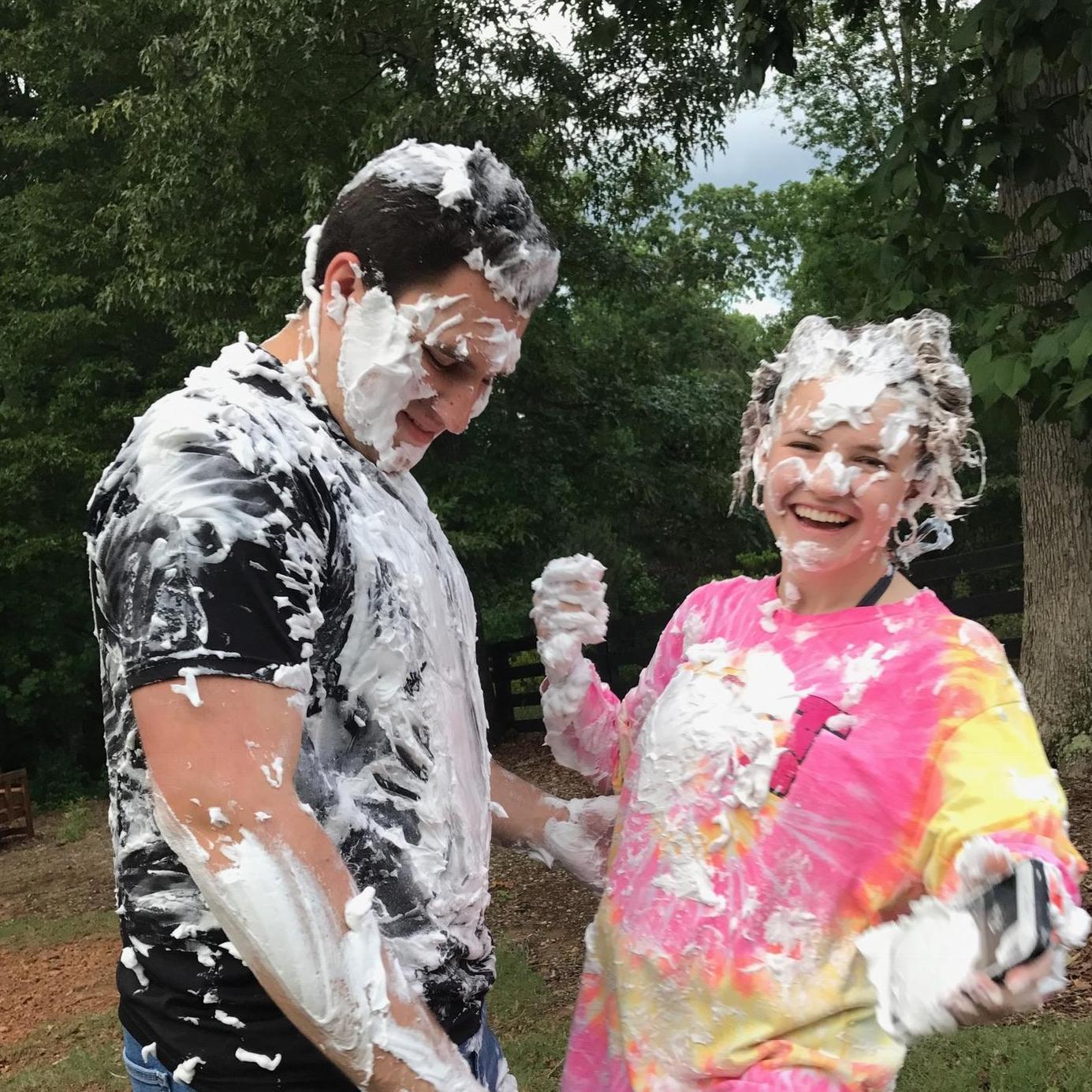 shaving cream fight ha