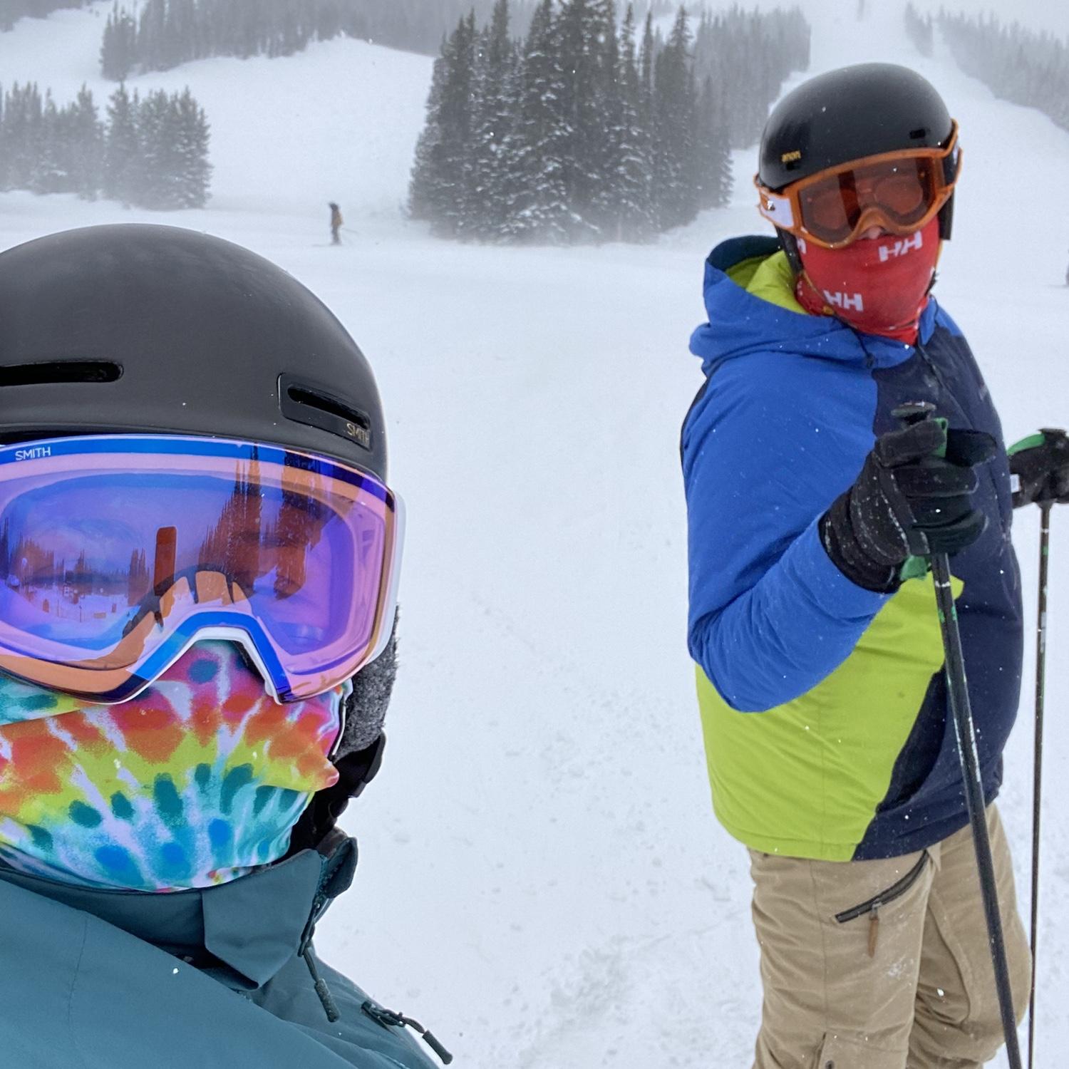 Skiing up the road in Winter Park