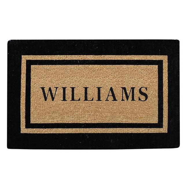 Personalized Low Profile Double Picture Frame Doormat, 22" x 36", Black