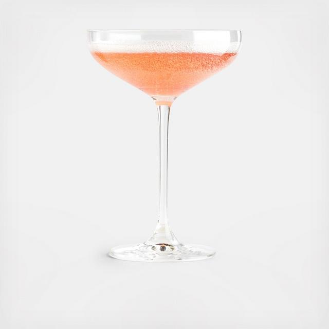 Crate and Barrel, Hip Champagne Coupe Glass, Set of 16 | Zola