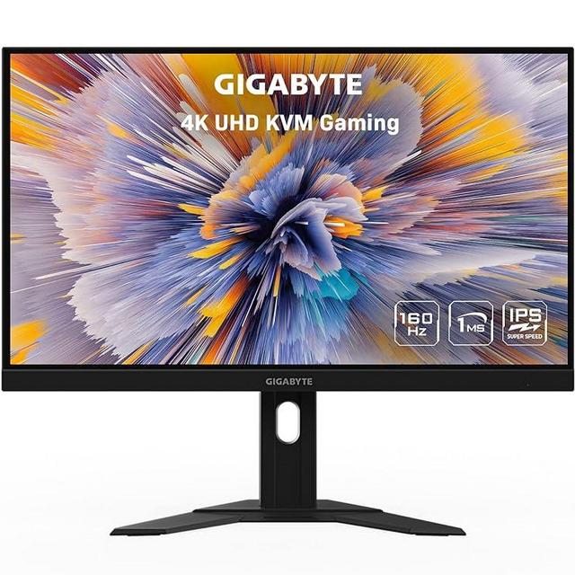 Gigabyte M27U 27" 160Hz 2160P UHD-KVM Gaming Monitor, 3840 x 2160 4k SS IPS Display, 1ms (MPRT) Response Time, 95% DCI-P3, HDR, FreeSync Premium Pro, 1x DP 1.4, 2X HDMI 2.1, 3X USB 3.2, 1x USB Type-C
