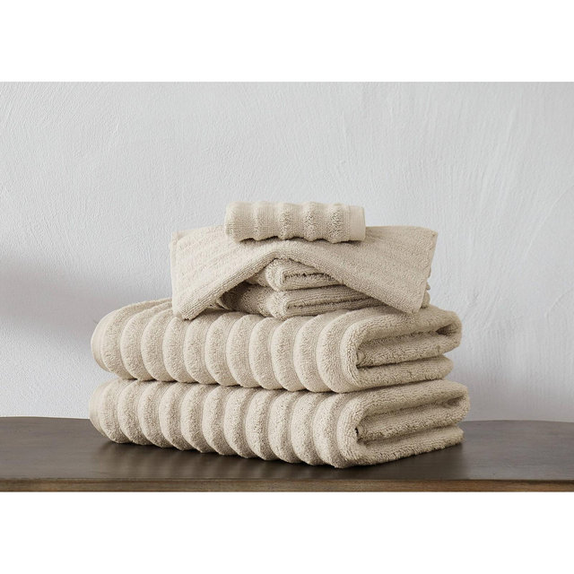 London Fog 6pc Zero Twist Bath Towel Set Beige