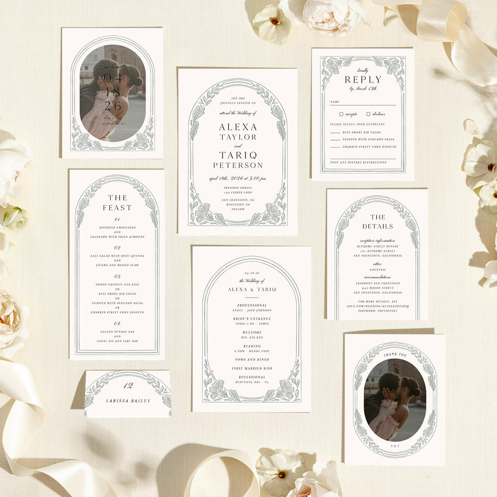 Duluth Portrait | Off-White | Zola Wedding Invitations