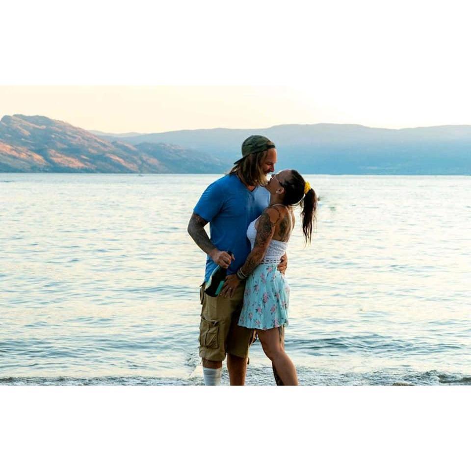 The Proposal July 29, 2020 during sunset at Gyro beach in Kelowna, British Columbia! What an amazing surprise.
