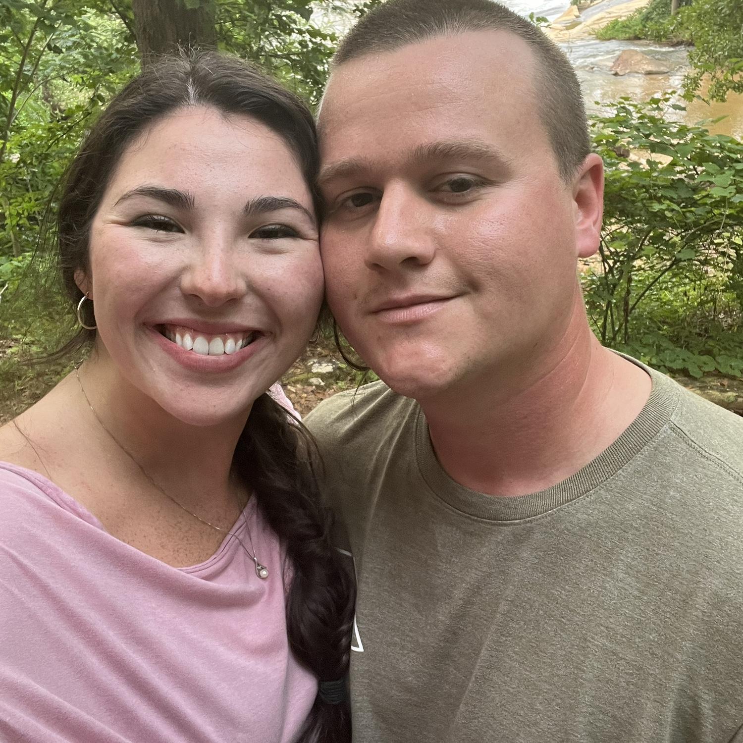 Our first picture together on our third date hiking !