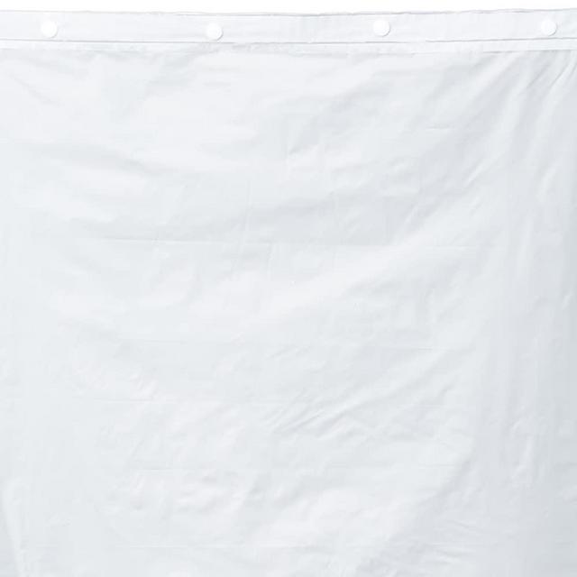 Hookless RBH14BS01 Polyester with PEVA Snap-in Shower Curtain Liner, Bright White, 70 x 54