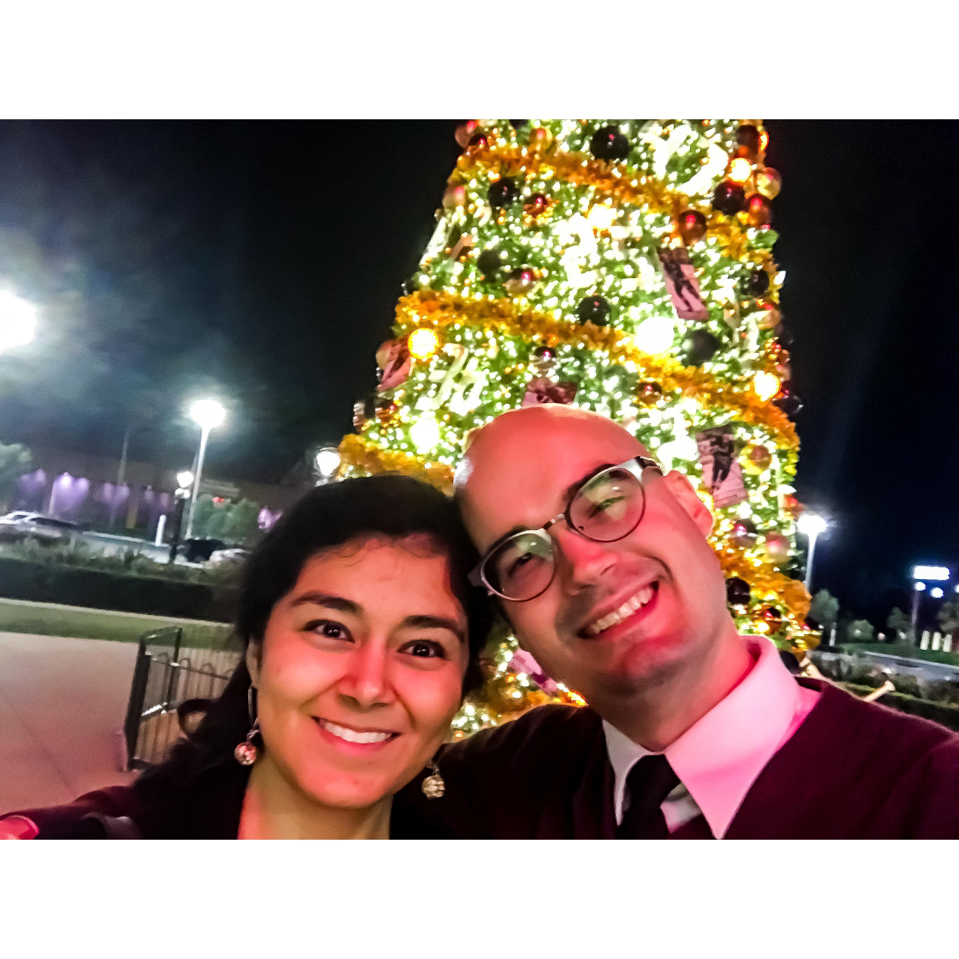 Celebrating the Holiday's together as a newly engaged couple.