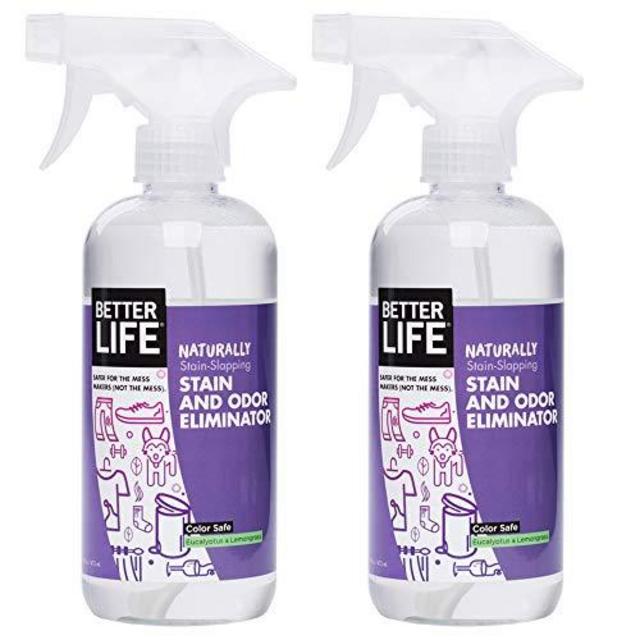 Better Life Stain & Odor Eliminator, Eucalyptus & Lemongrass, 16 Fluid Ounce, pack of 2