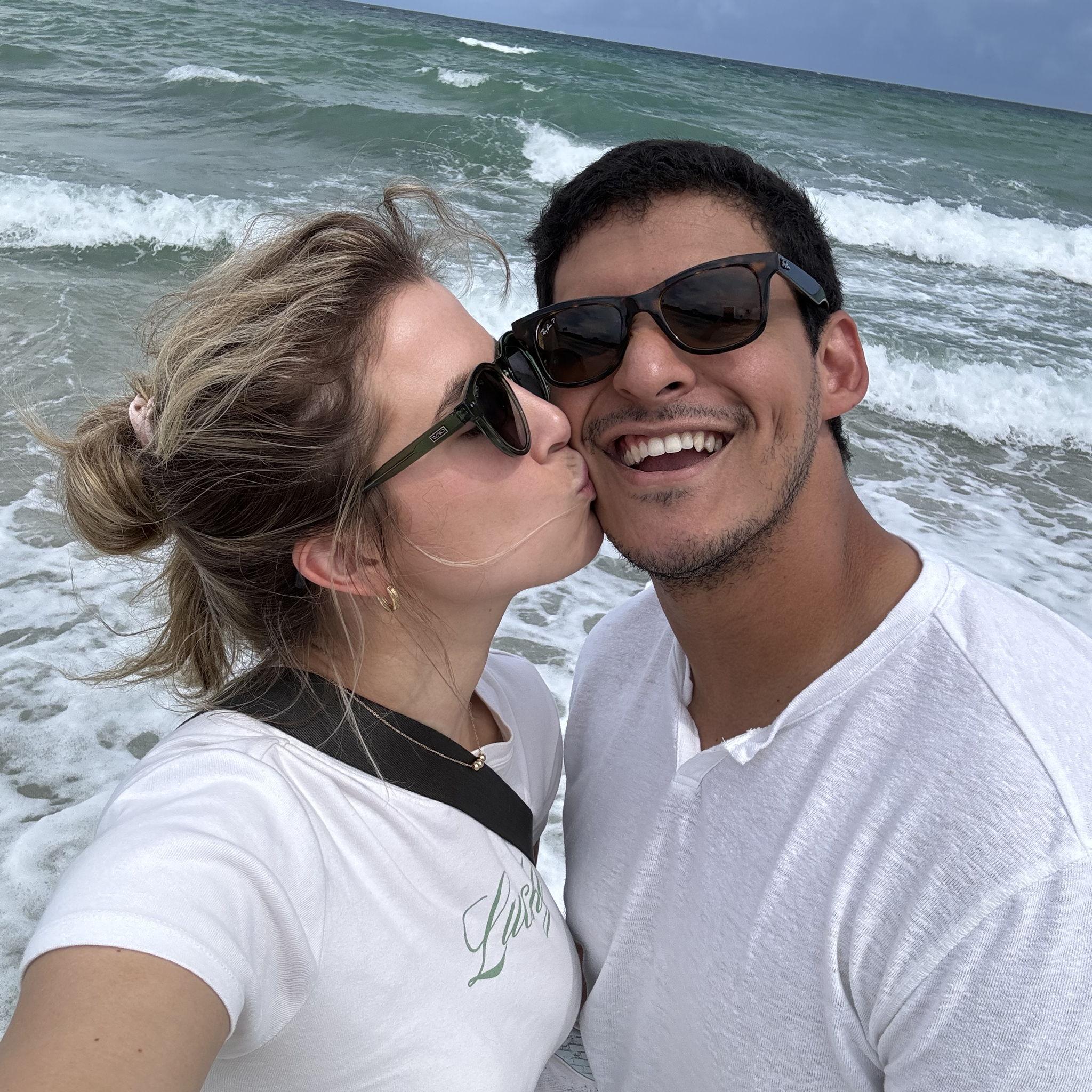 First time at the beach together.