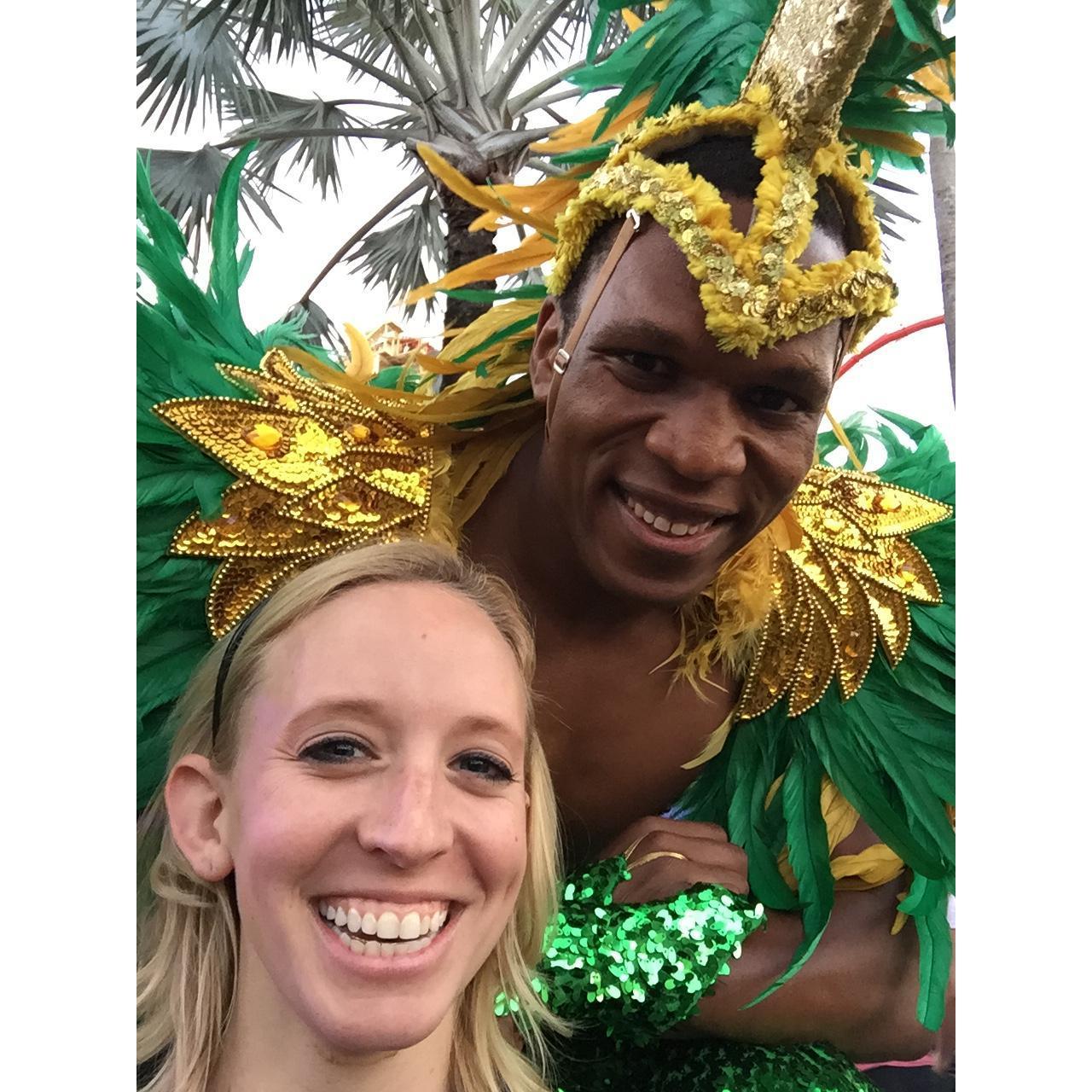 First time seeing Rodney perform in Mardi Gras at Universal Studios in 2016.