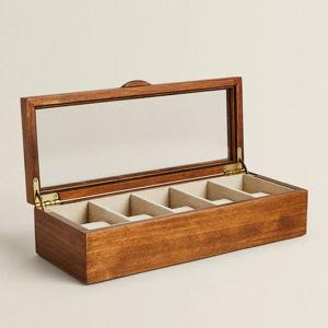 WOODEN AND LINEN WATCH BOX | Zara Home United States of America
