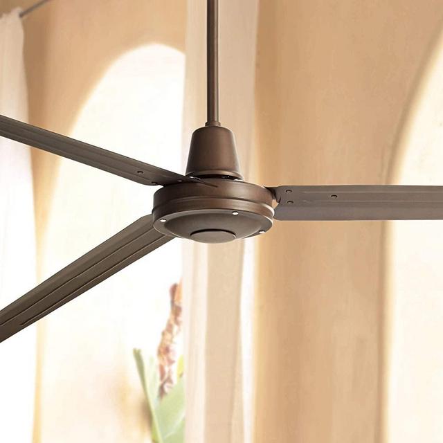 84" Turbina XL Industrial Outdoor Ceiling Fan with Remote Control Large Oil Rubbed Bronze Damp Rated for Patio Porch - Casa Vieja