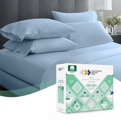 600 Thread Count Cotton Sheets - Cooling Sateen Weave Sheet Set, Deep Pocket Ultra Soft Bedding - California Design Den