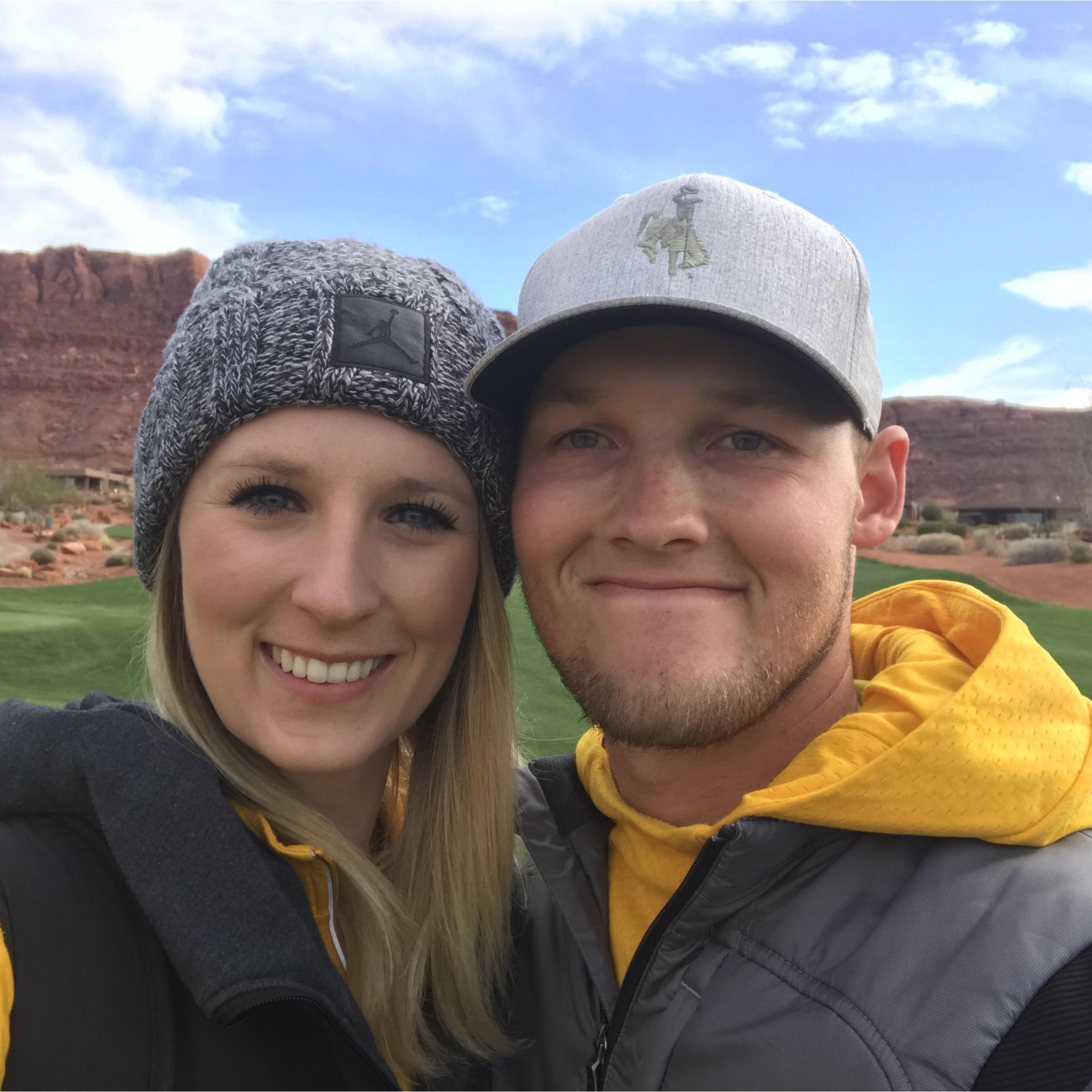 Coach Ryan and Emily at a college golf tournament in St. George, Utah!