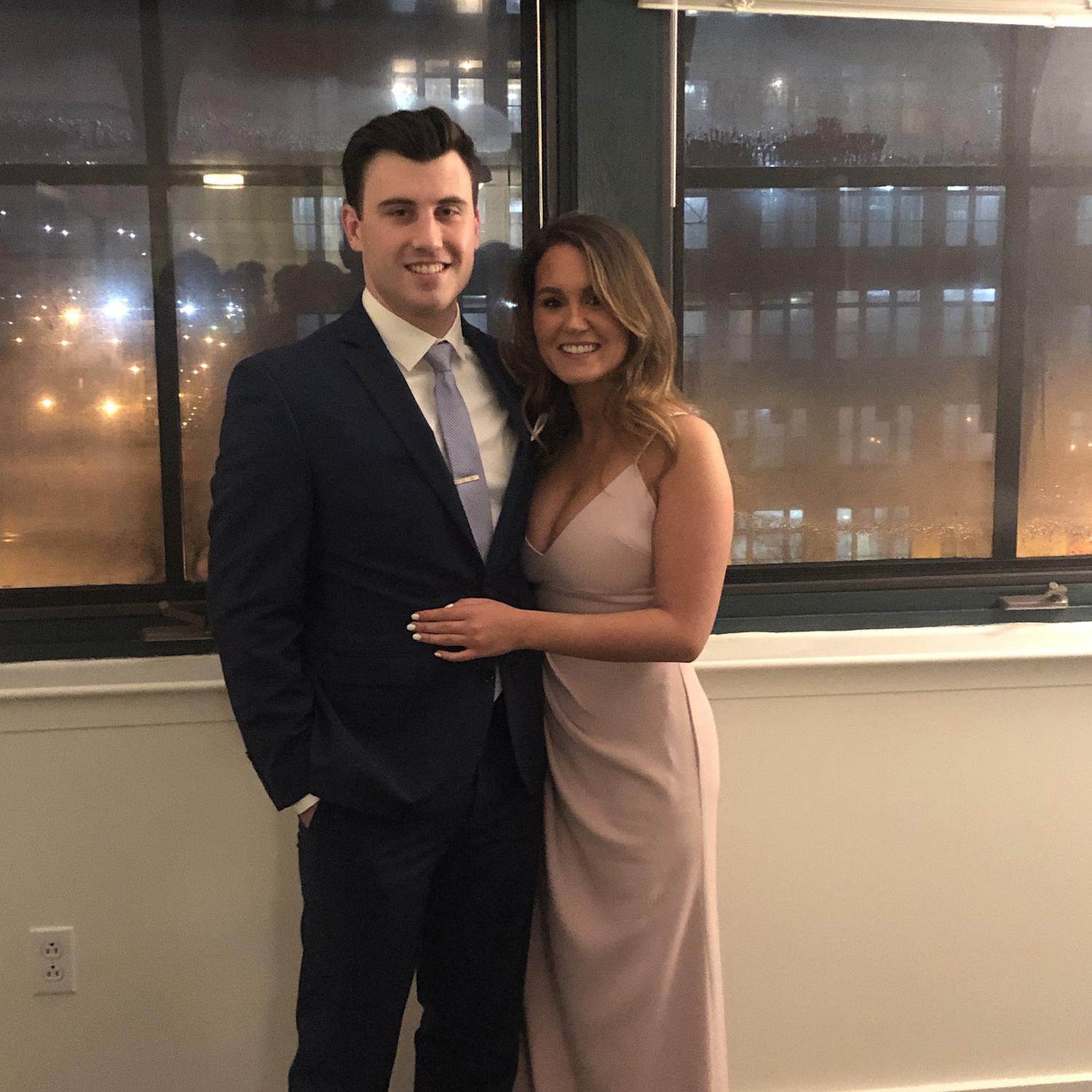 Mike and Jordan step out as boyfriend and girlfriend at their law school formal.