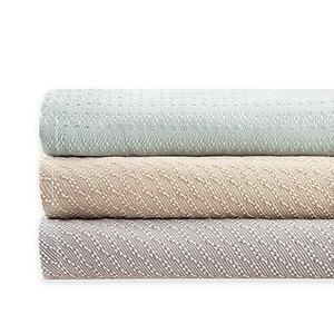 Madison Park Belmont Yarn-Dyed Liquid Cotton Blanket