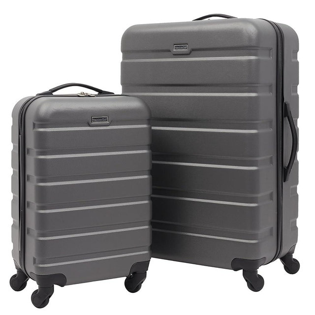 Travelers Club Harper Luggage, Charcoal, 2 Piece Set