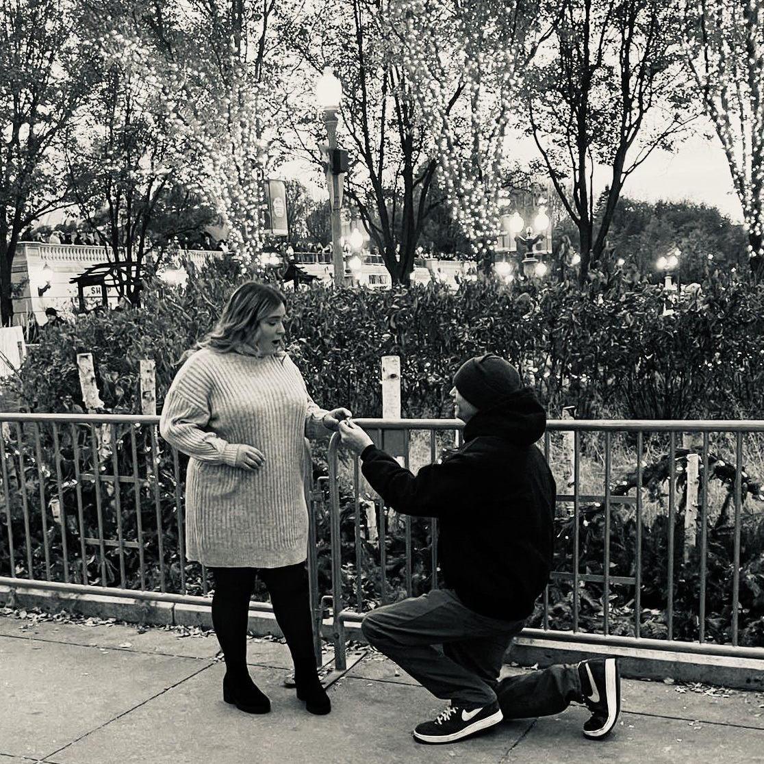 Nick popping the question.