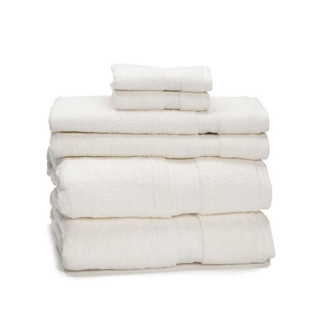 eLuxurySupply 900 Gram 6-Piece Egyptian Cotton Towel Set - Heavy Weight & Absorbent, Cream