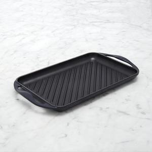 Le Creuset Cast-Iron Rectangular Skinny Grill, Matte Navy