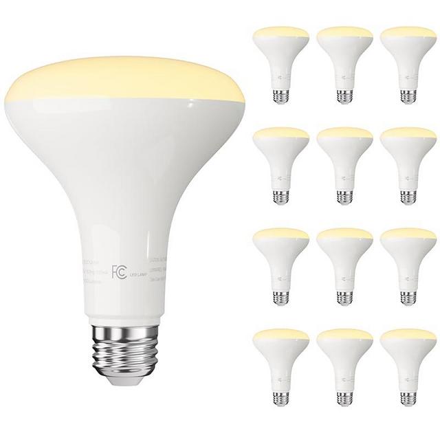 VOLIVO BR30 LED Bulbs 12 Pack, Dimmable Flood Light,3000k Soft White, 9W Equivalent 65W Incandescent,800 Lumens, E26 Base, CRI 80,Recessed for Ceiling,Kitchen