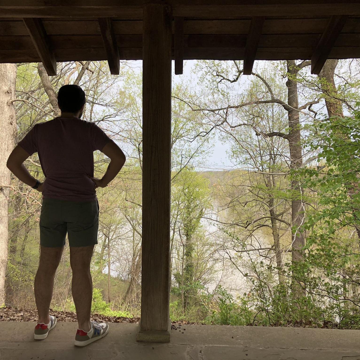 Anthony, having deep thoughts at the National Arboretum.