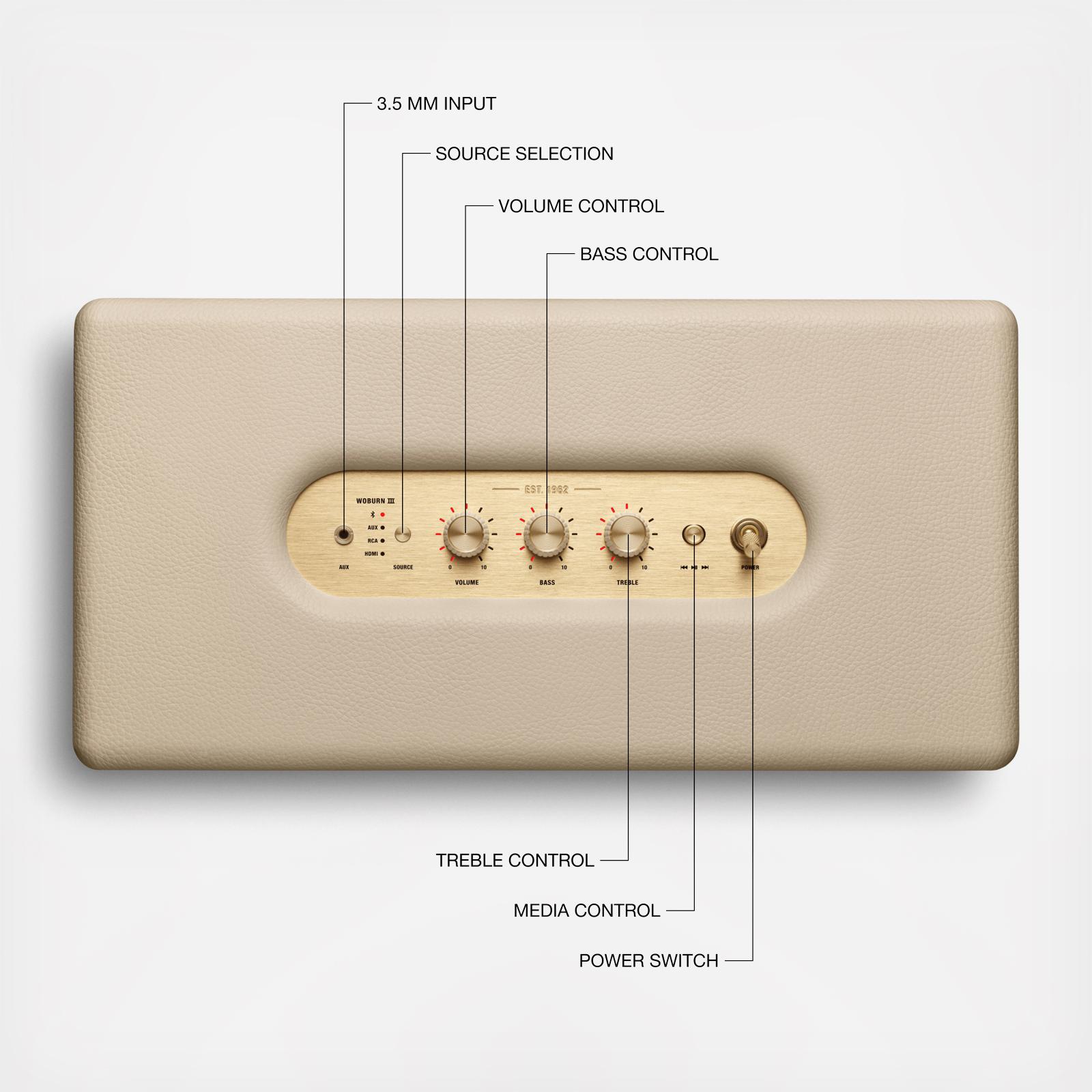 スピーカー・ウーファー Marshall WOBURN III Cream Marshall Woburn III (Cream) Powered Bluetooth® speaker with