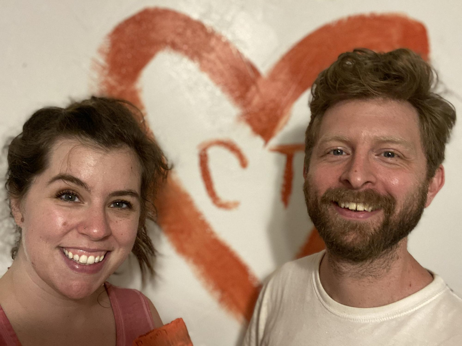 Painting the bedroom in our rental house, September 2021