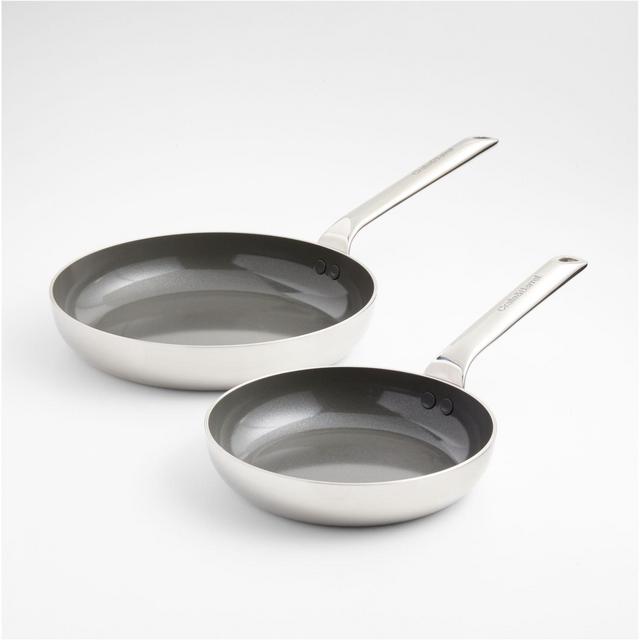 Crate & Barrel EvenCook Core™ 8" and 10" Ceramic Non-Stick Fry Pan Set