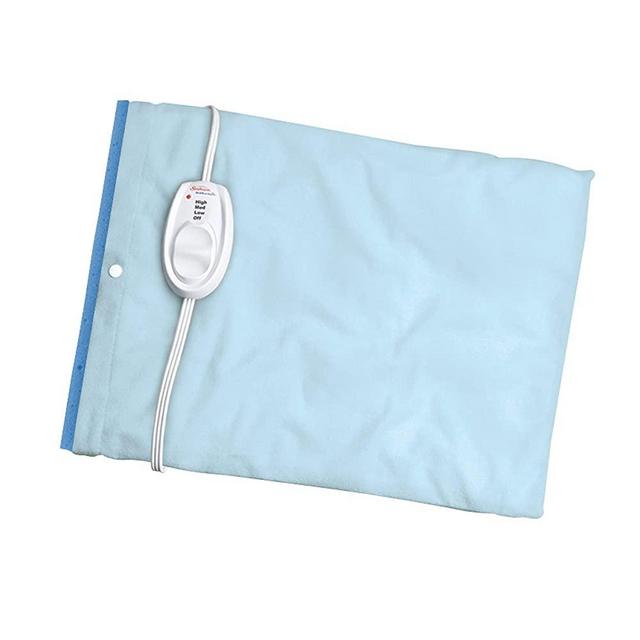 Sunbeam Heating Pad for Pain Relief | Standard Size UltraHeat, 3 Heat Settings with Moist Heat| Light Blue, 12-Inch x 15-Inch