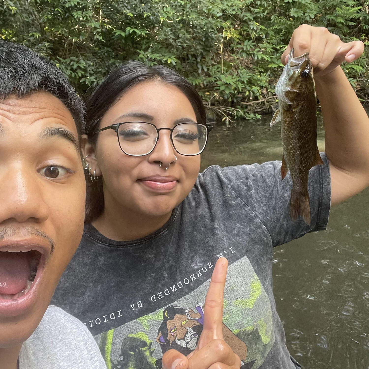 Grace's very first fish that she caught all by herself!