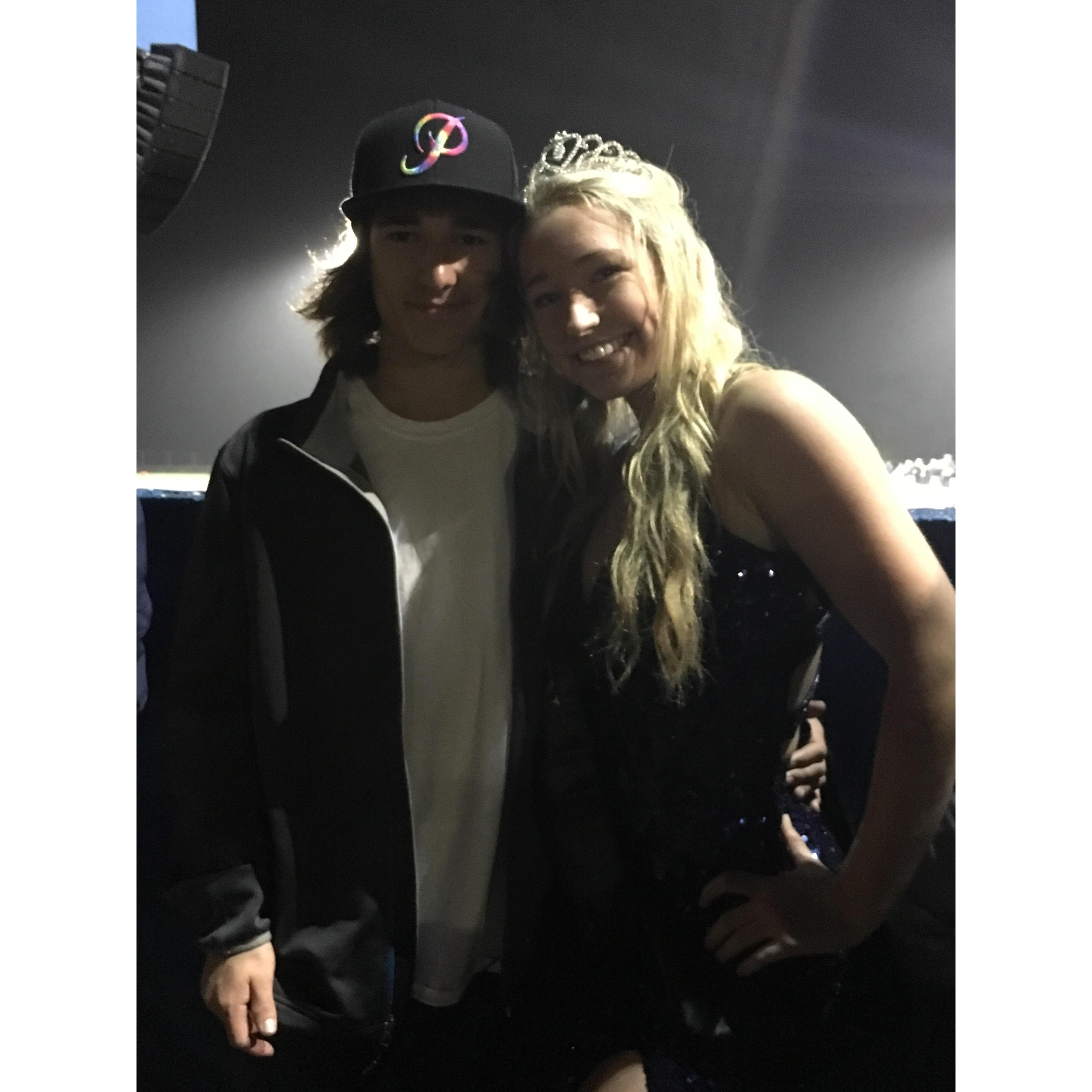 Homecoming game 2016; when Melissa won homecoming queen