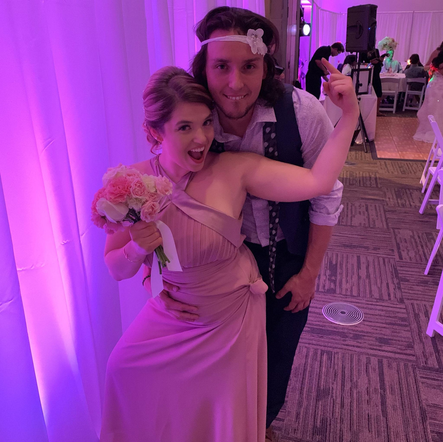 When Trae caught the bouquet and Auston caught the garter!!