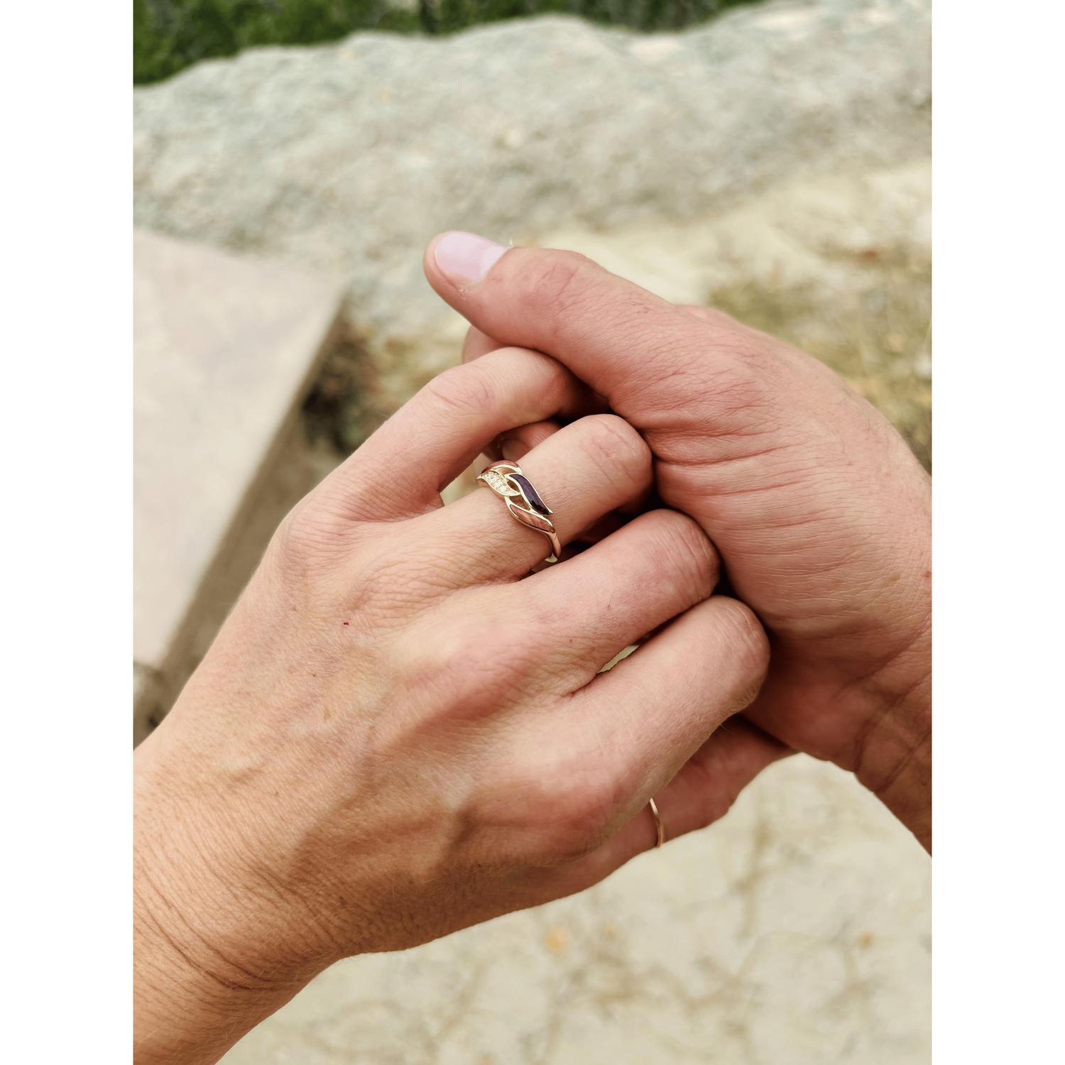 James proposed on a visit to CO while I was slinging merch last summer! We hiked up Castle Rock in Castle Rock, and totally surprised me. Now we get to drive by it and smile every time we pass!