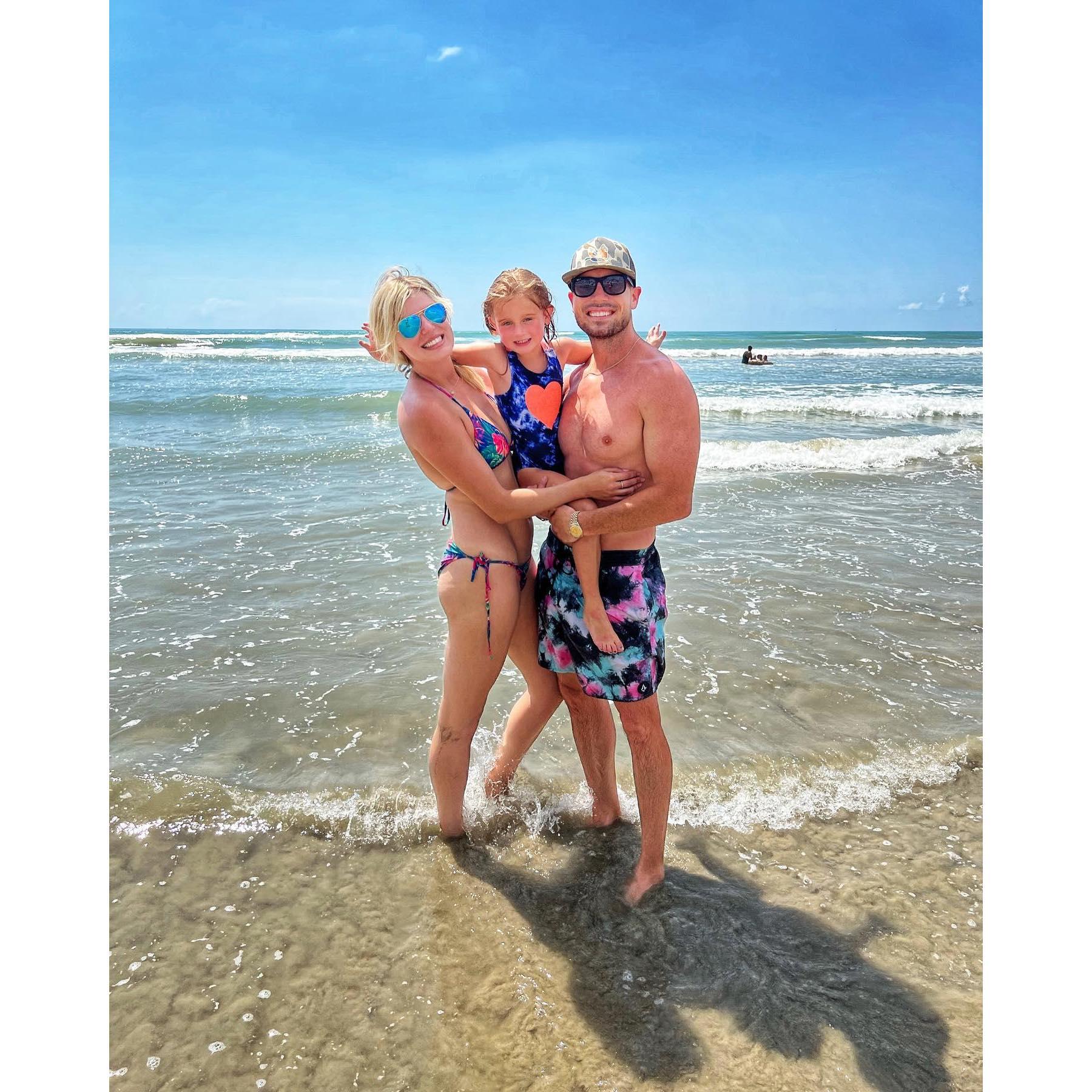 Our first family vacation and my first trip to a Texas beach.