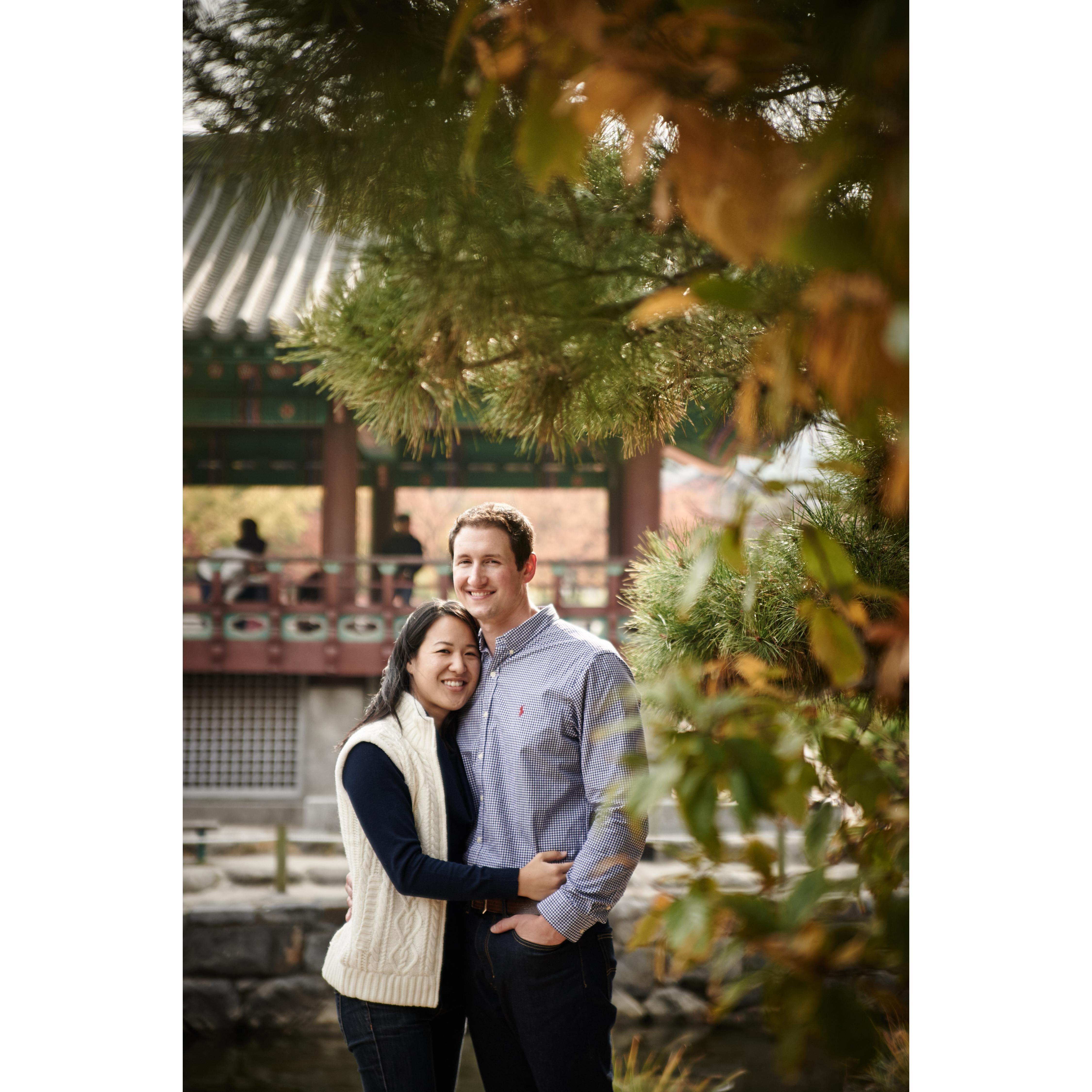 Feeling it was important to capture their youth, even if they didn't get married, Jung scheduled non-engagement photos with a professional photographer. (South Korea 2015)
