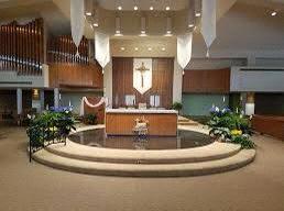 The altar of St Charles Catholic Church