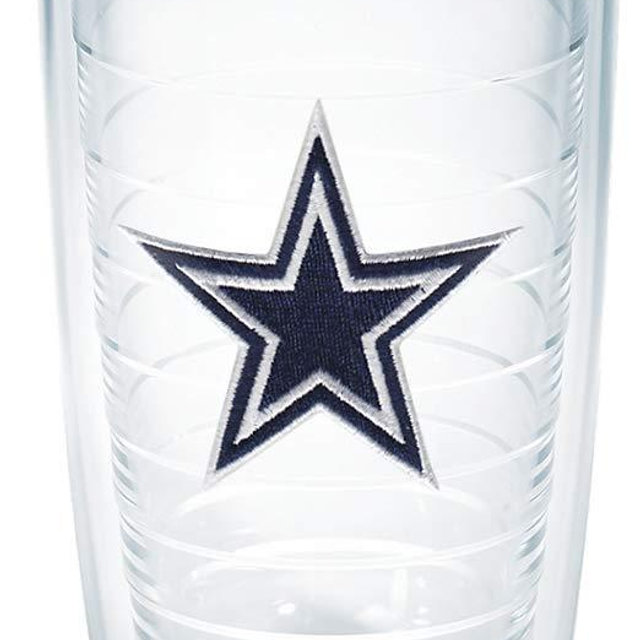 Tervis Plastic Made in USA Double Walled NFL Dallas Cowboys Primary Logo Insulated Tumbler Cup Keeps Drinks Cold & Hot, 16oz, Navy Lid
