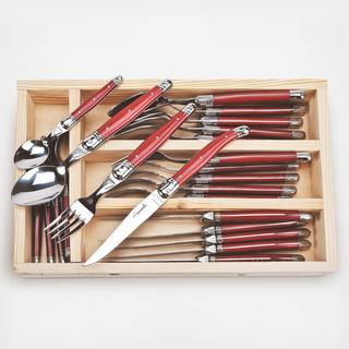Laguiole 24-Piece Everyday Flatware in Presentation Box Set, Service for 6