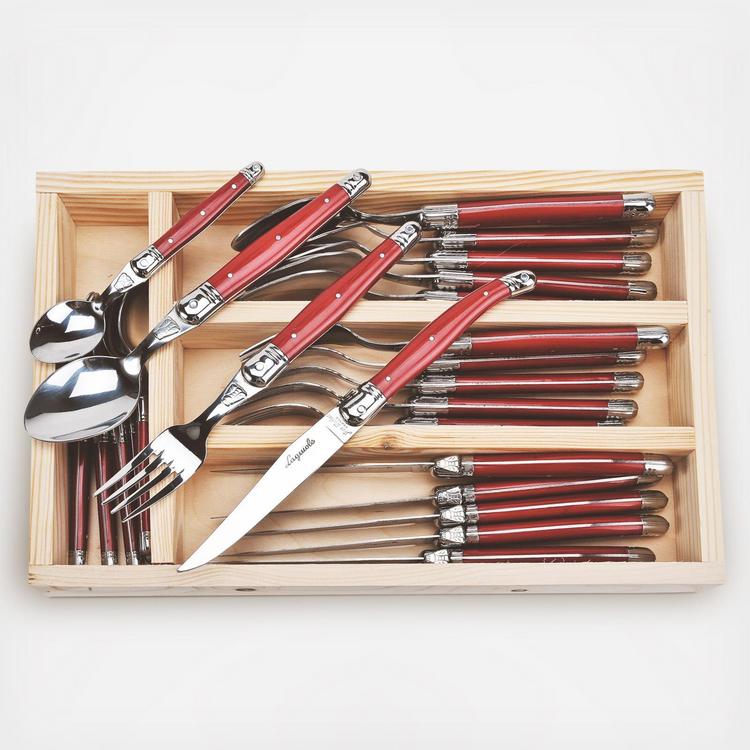 Jean Dubost, Laguiole 24-Piece Everyday Flatware in Presentation