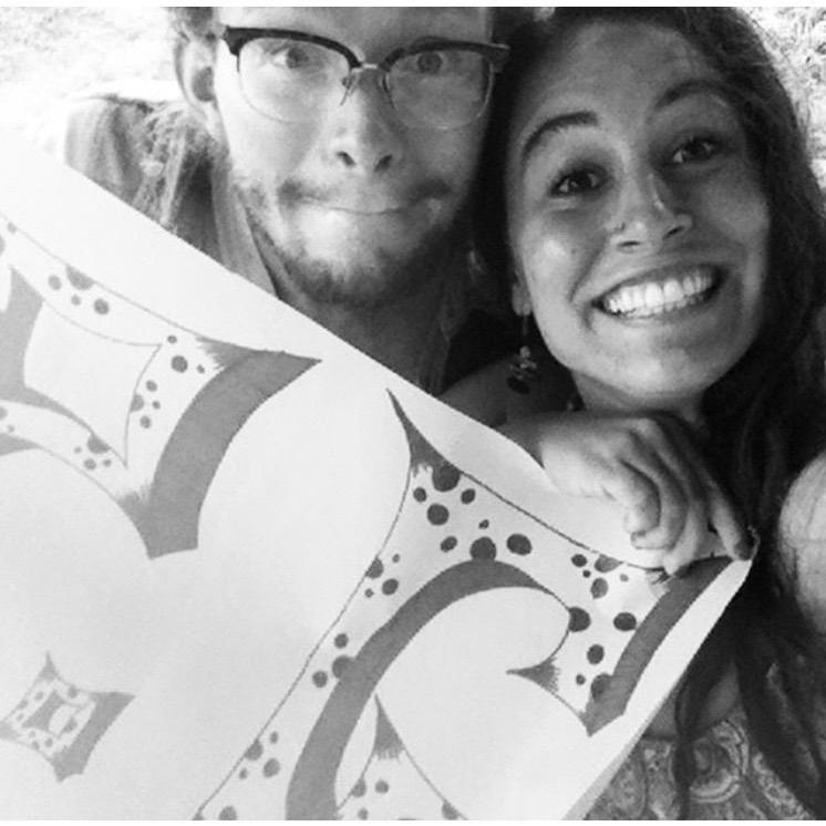 Our first hitchhiking, back when we were just community mates!