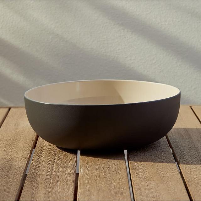 Aaron Probyn Kaloh Melamine Serveware, Salad Bowl, Melamine, Black