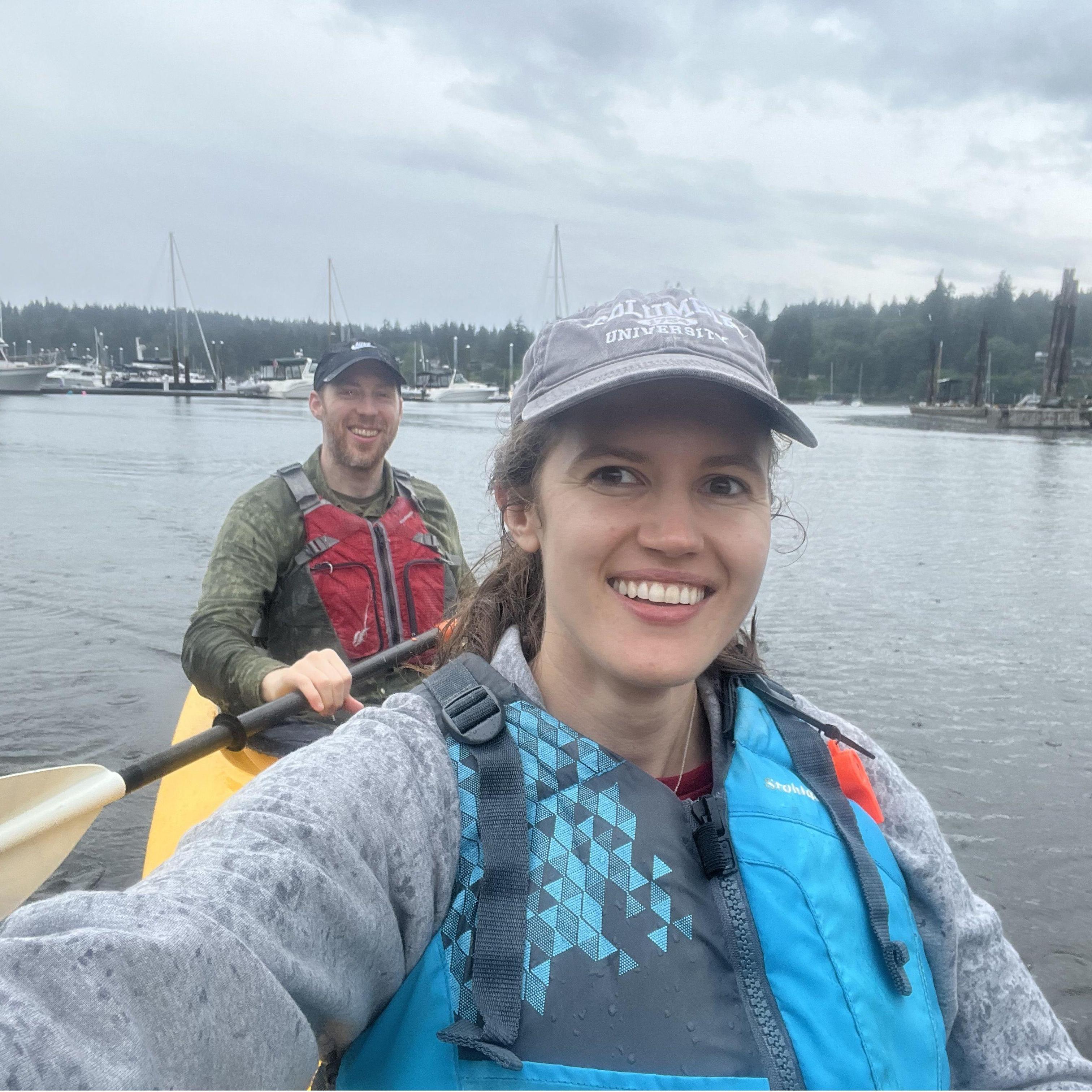 Kayaking off of Bainbridge Island, Washington