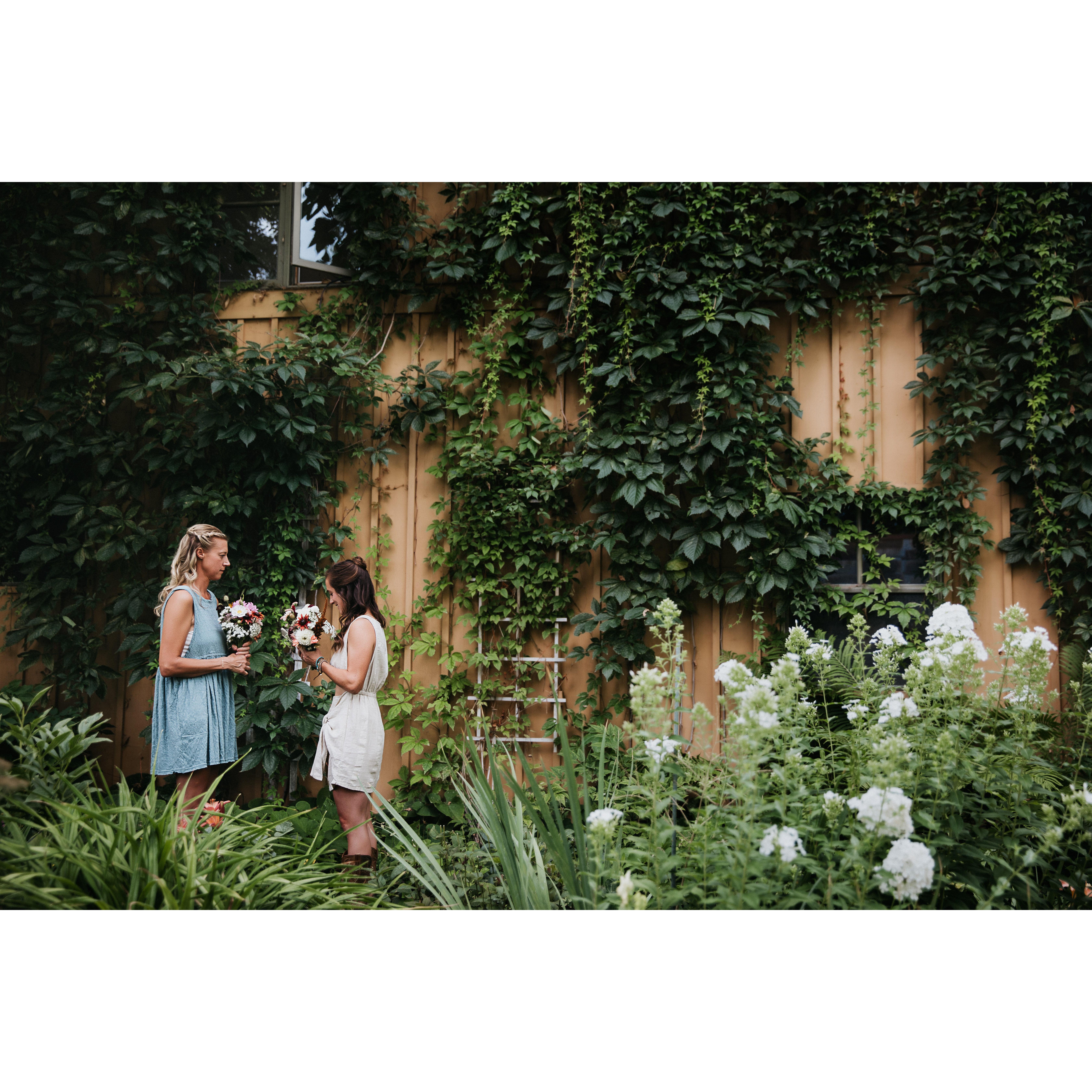 Vow exchange at our elopement