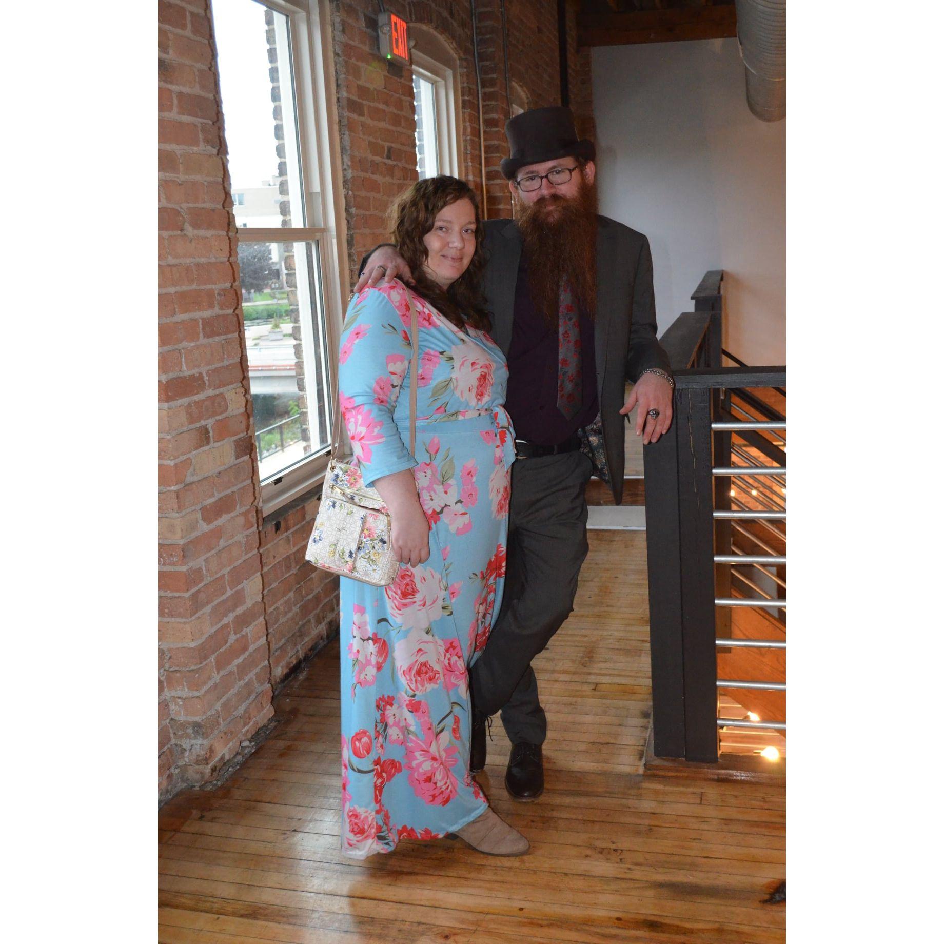 Having fun at Vince and Kelsey Motte's wedding - 2021