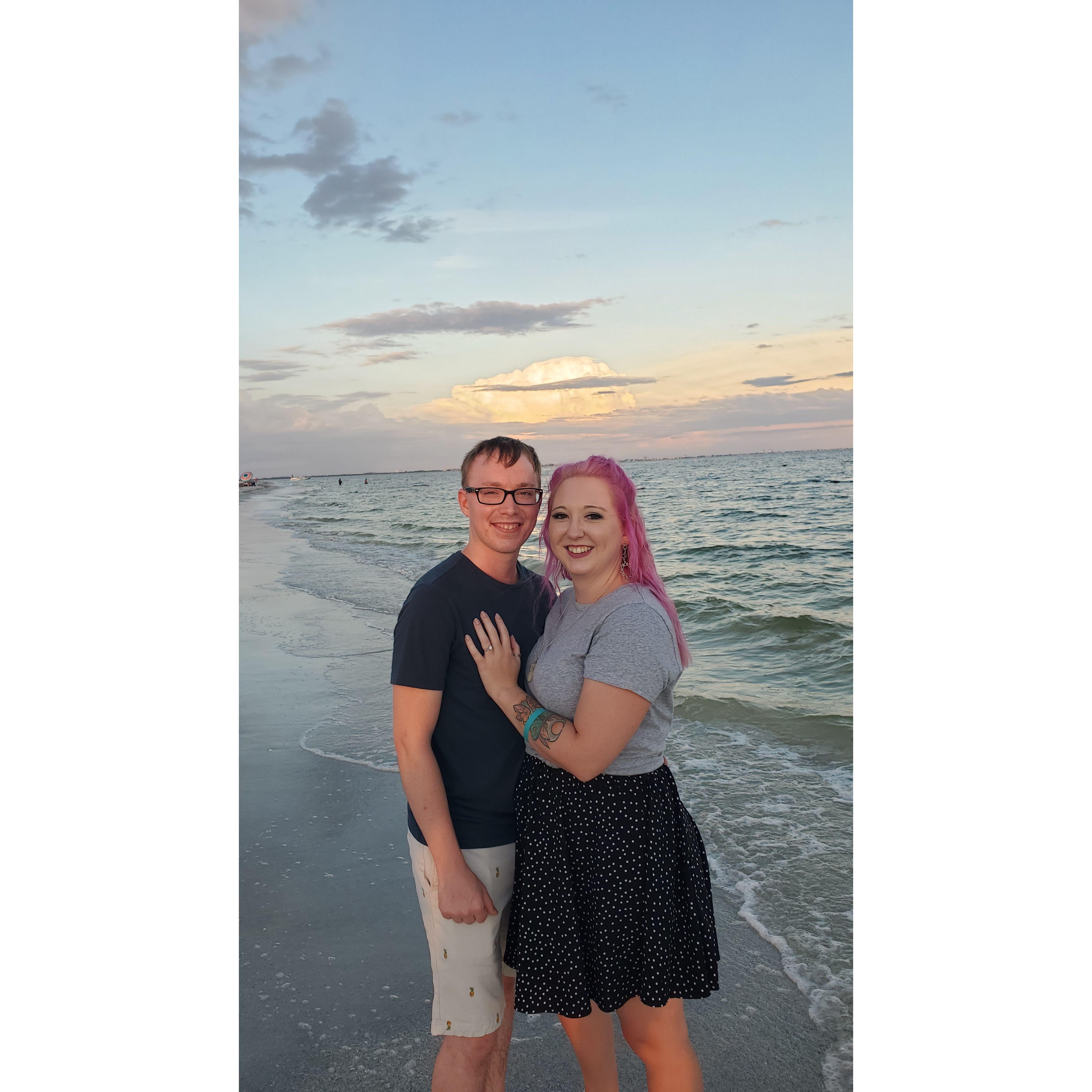 The day after we got engaged on the beach in Sanibel Island ❤